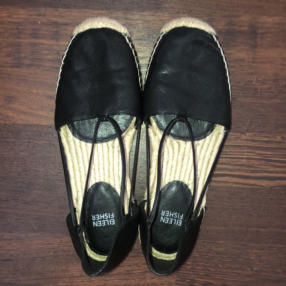 Lee d'Orsay Flat Leather Espadrille Sandal
